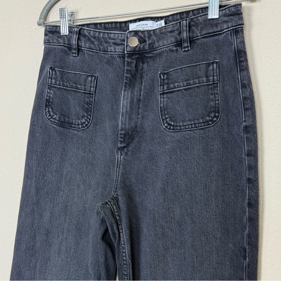 & Other Stories Women's Black High Waisted Bootcut
Wide Leg Denim Jeans Size 30 - Picture 4 of 10